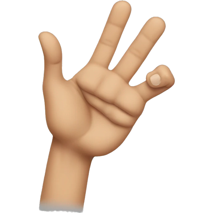 Hand with only thumb and index finger sticking out emoji