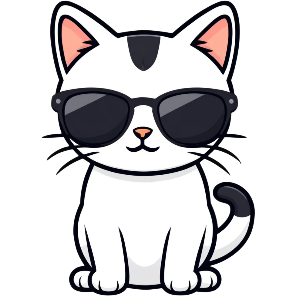 Cat with sunglasses emoji