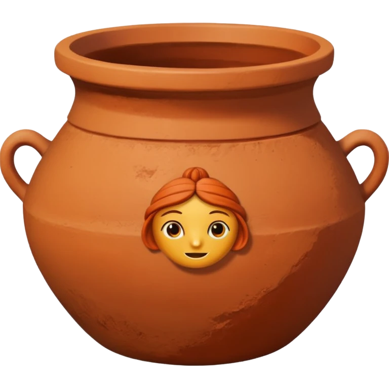 clay potsclay pot with design emoji