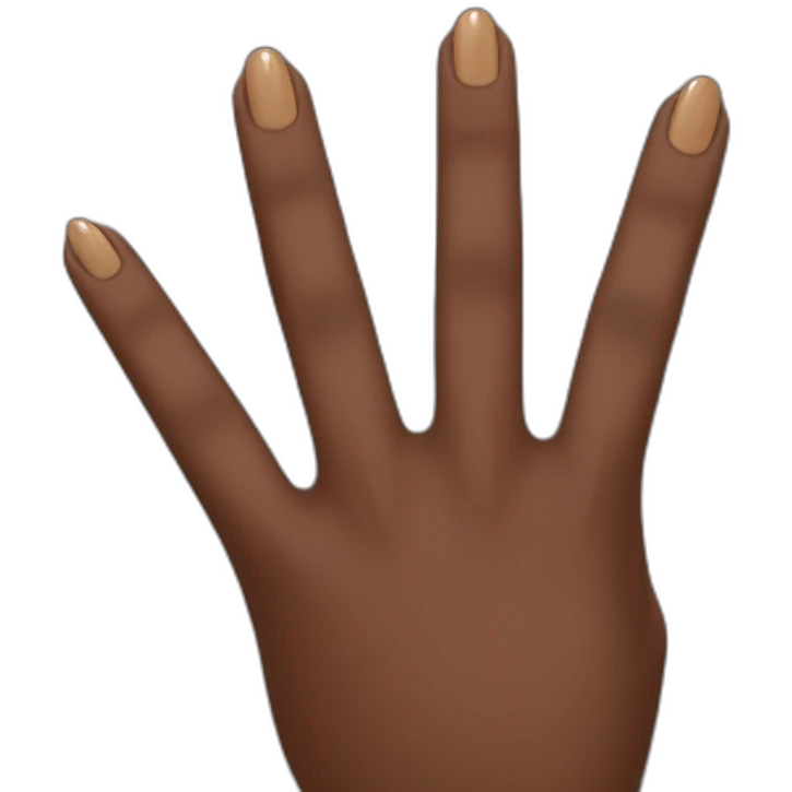 Paint on dark skin colour finger nail messed up emoji