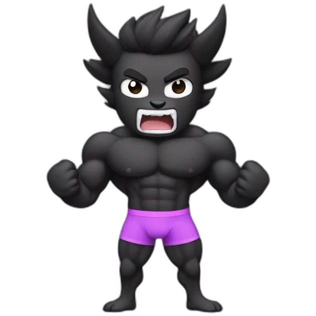 Kuromi bodybuilding  emoji