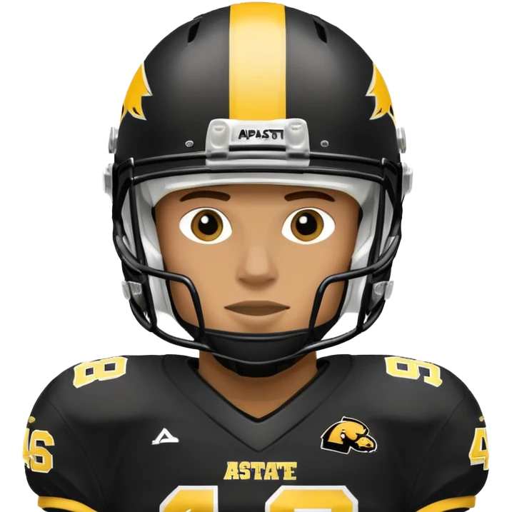 Appalachian State football player, but make the words on it say app state ￼ emoji