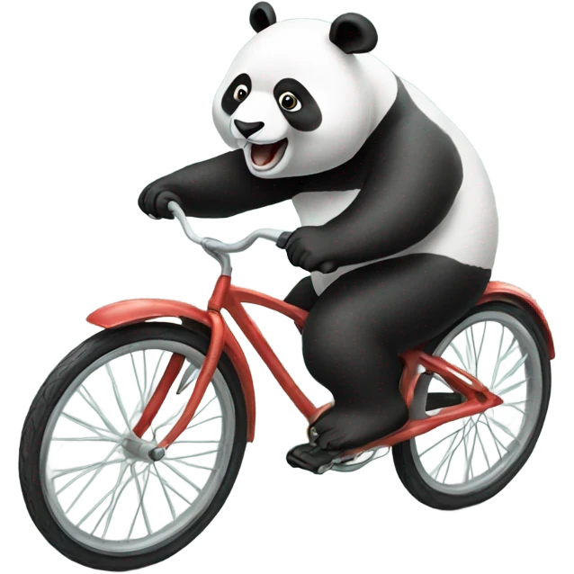 Panda riding a bike emoji