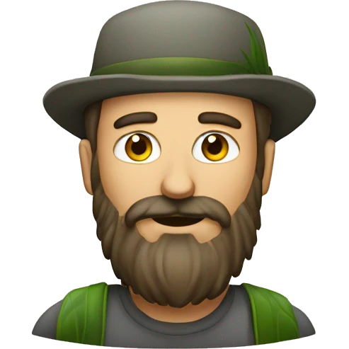 cannabis grower with beard emoji
