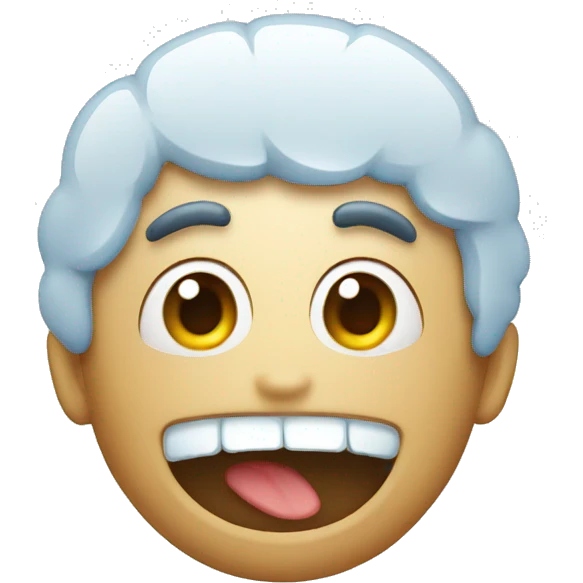 Funny ice face emoji