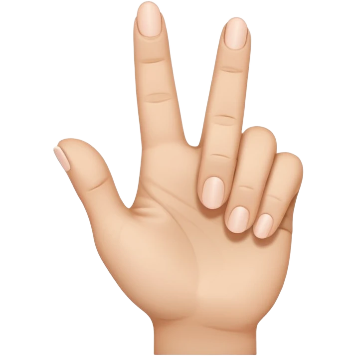 hand pointing right, only pinky finger extended, other fingers folded, minimalistic, standard emoji appearance emoji