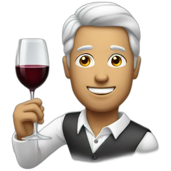 Sommelier y vino emoji