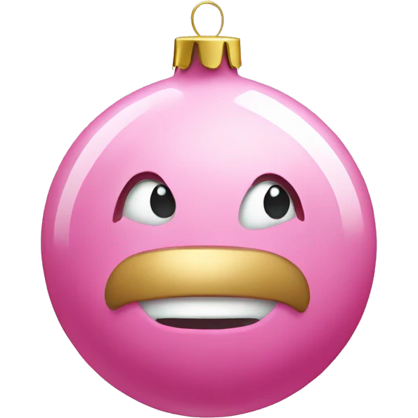 Pink christmas ornament emoji