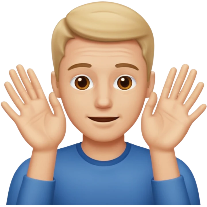 White guy masturbating emoji