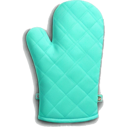 Realistic teal oven mitt emoji