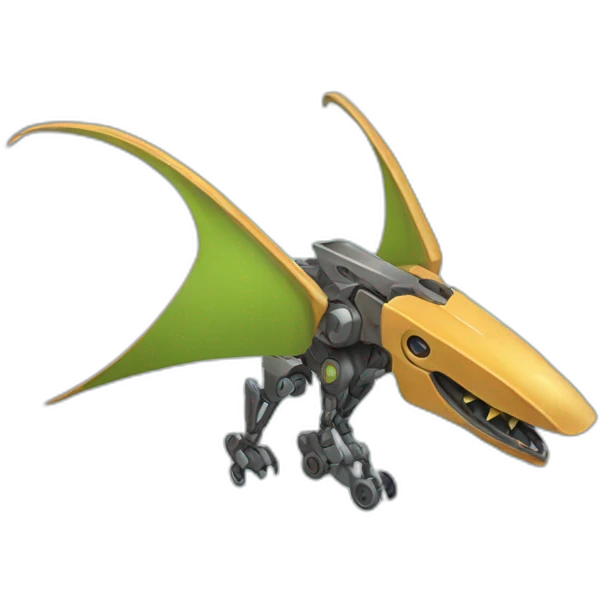 Robot pterdactyl emoji