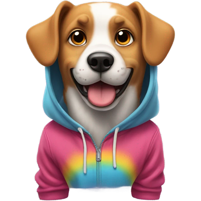 Can you draw a dog in a hoodie farting  emoji