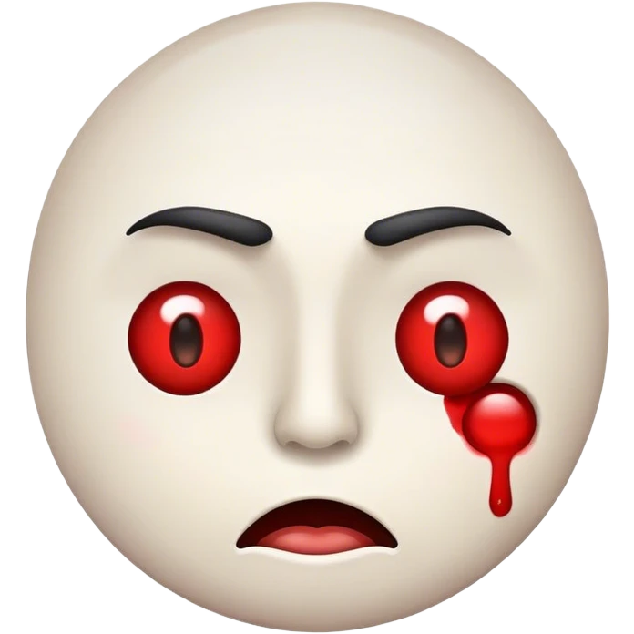 Standard type face emoji with hungover expression and bloodshot eyes  emoji