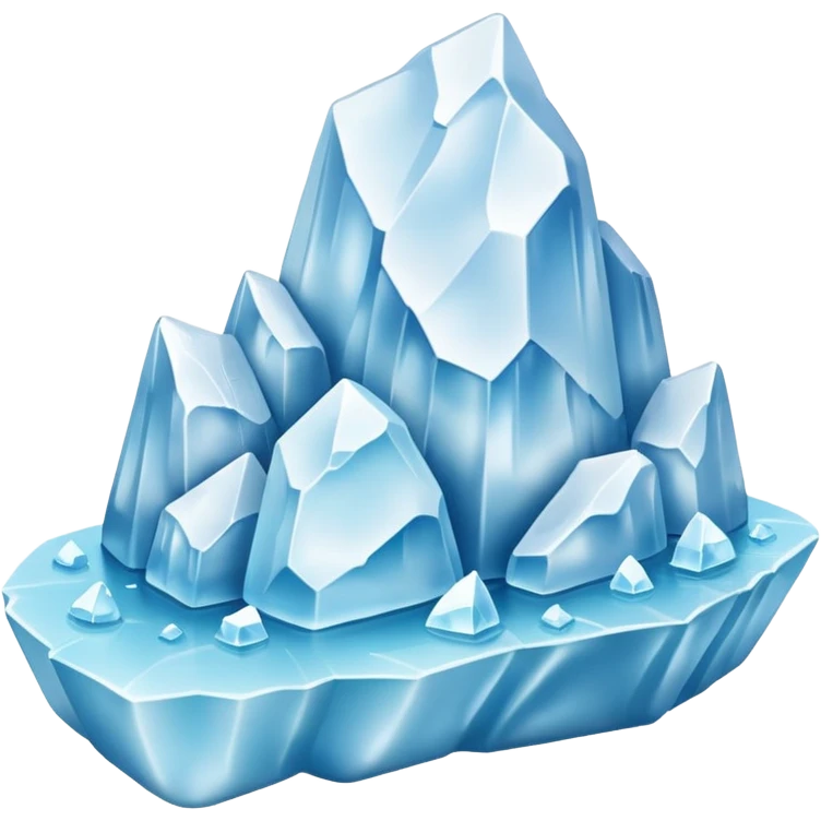 A 3D iceberg in Apple emoji style
 emoji