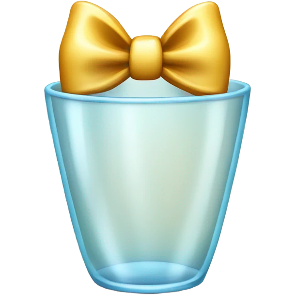 Cute bow glass cup the trendy one emoji