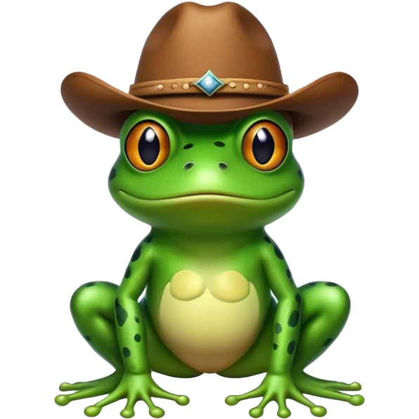 Cowboy frog emoji