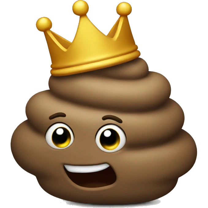 poop with a crown emoji