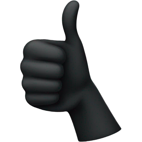 Black thumb up emoji