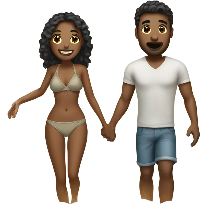 couple at the beach emoji