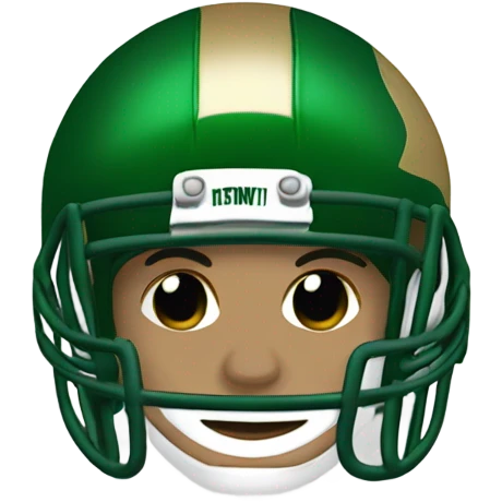 Tim Reilly wearing an Irish football helmet emoji