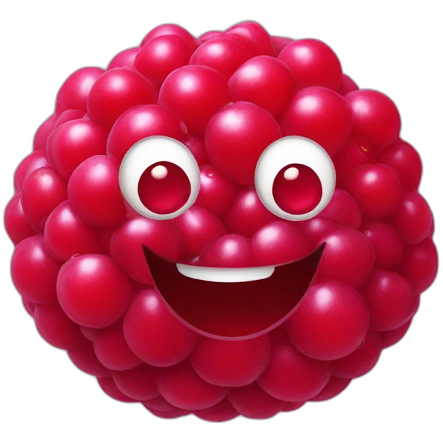 Framboise qui sourit emoji