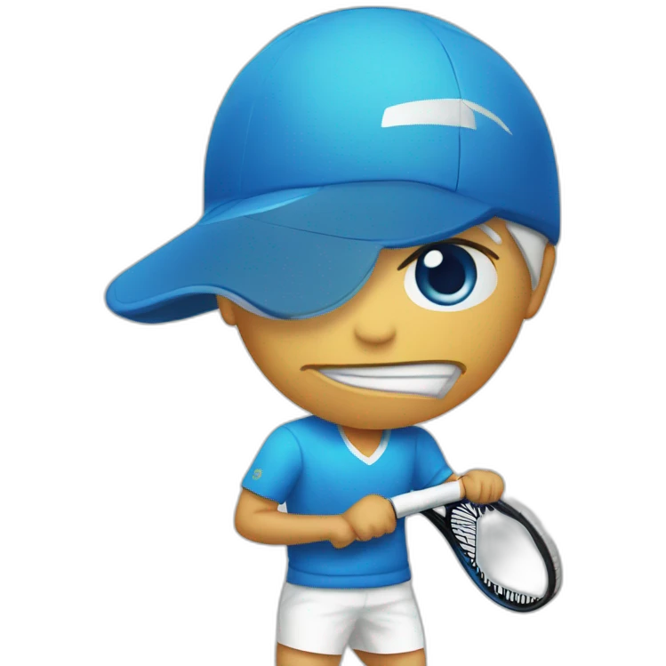 Pista de tenis azul emoji