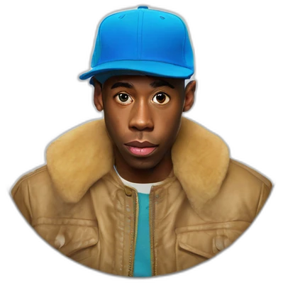 tyler the creator with blue russian hat emoji