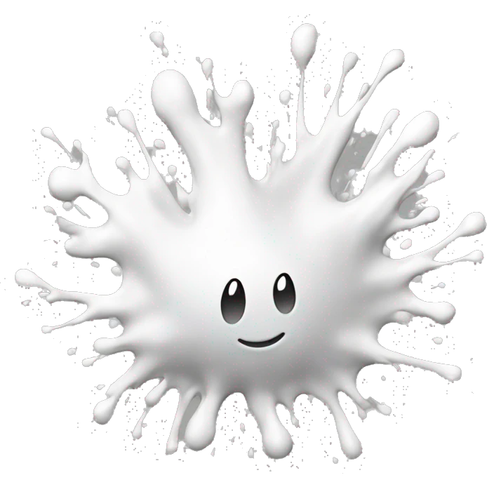 White splash drops emoji