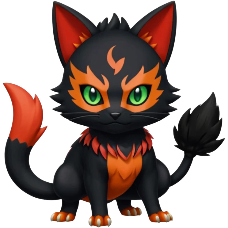 Nargacuga-Litten-Torracat-fusion-Fakemon-Pokémon-creature  emoji