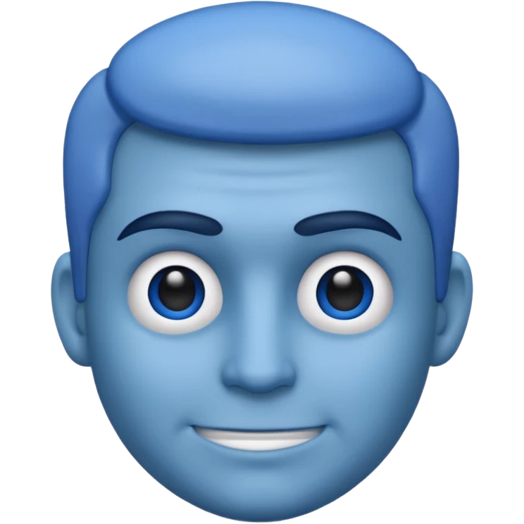 emoji of a racially ambiguous man, who looks serious. no skin color please. use a color. emoji