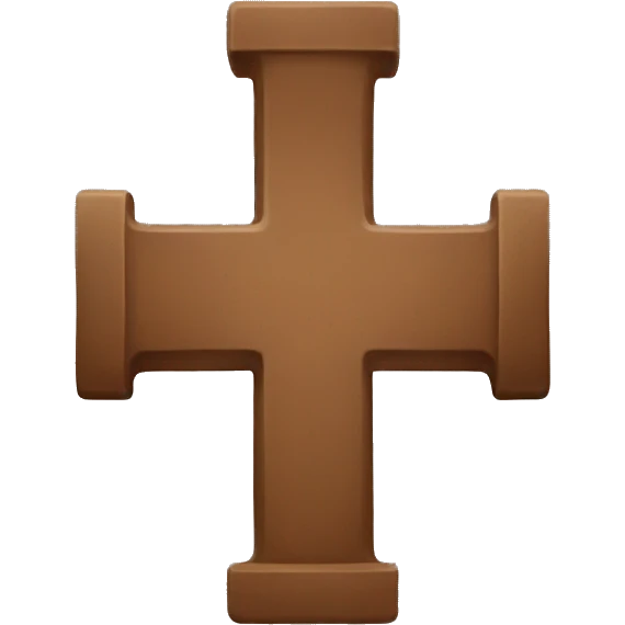 a brown cross for say no emoji