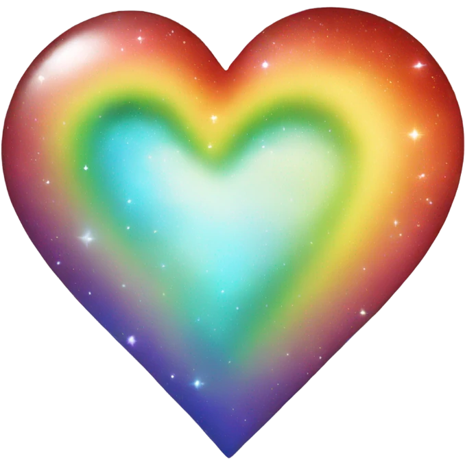 Rainbow galaxy heart  emoji