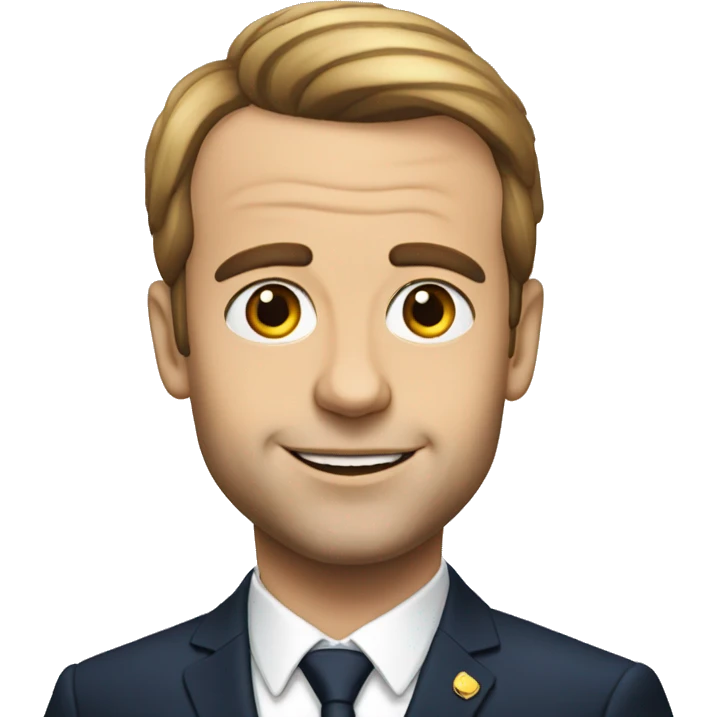 Macron avec des cheveux de fille emoji