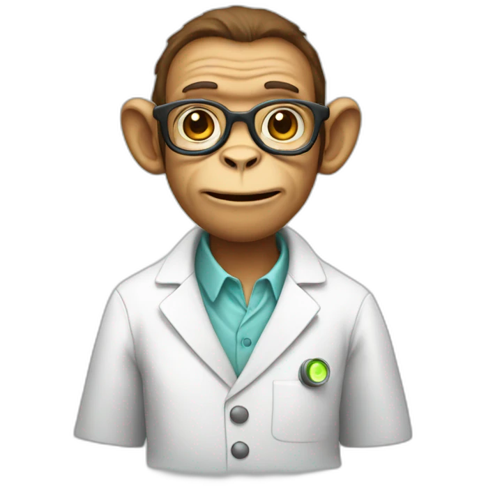 monkey scientist emoji