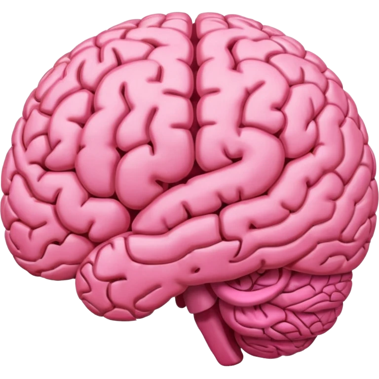 Brain pink  emoji