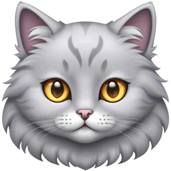  a silver-colored cat emoji