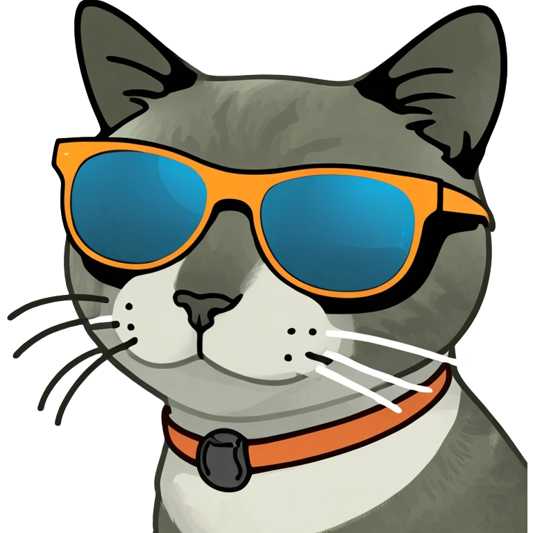 Cat with sunglasses emoji