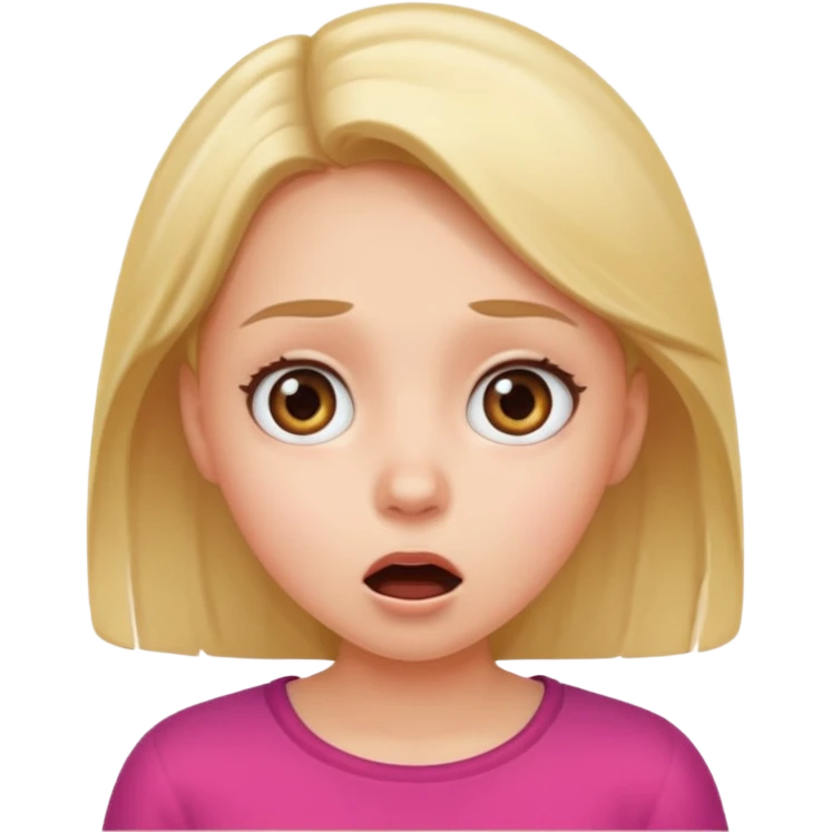 Удивленная девушка emoji