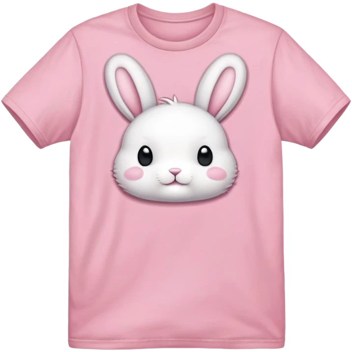 Pink teeshirt with bunny emoji