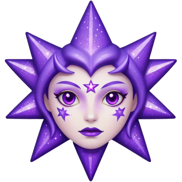 star demon purple glitter emoji