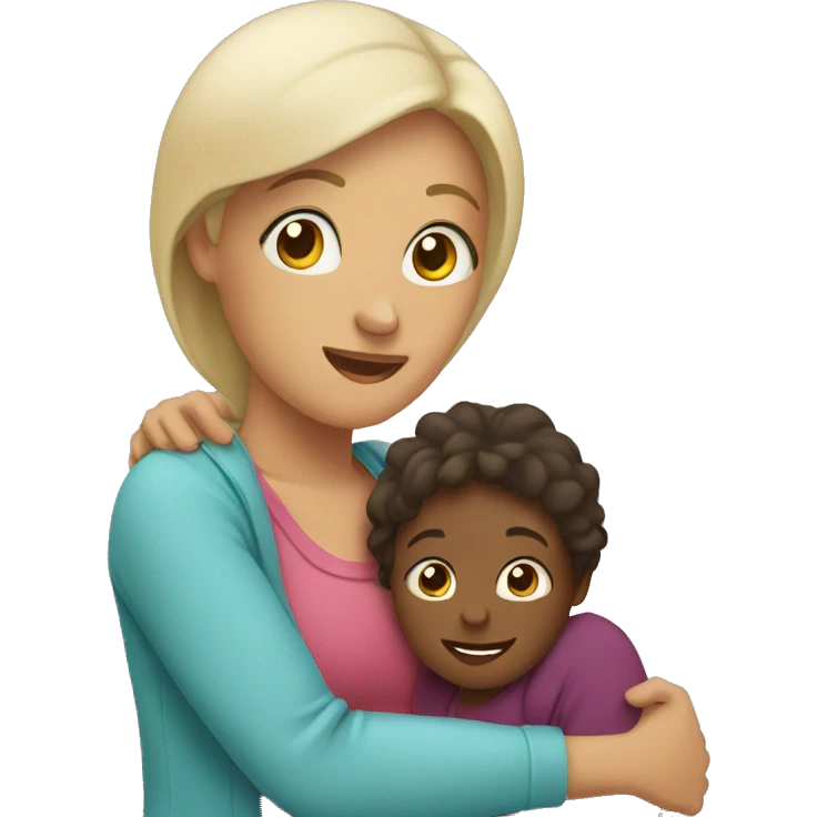 mom hugging child emoji