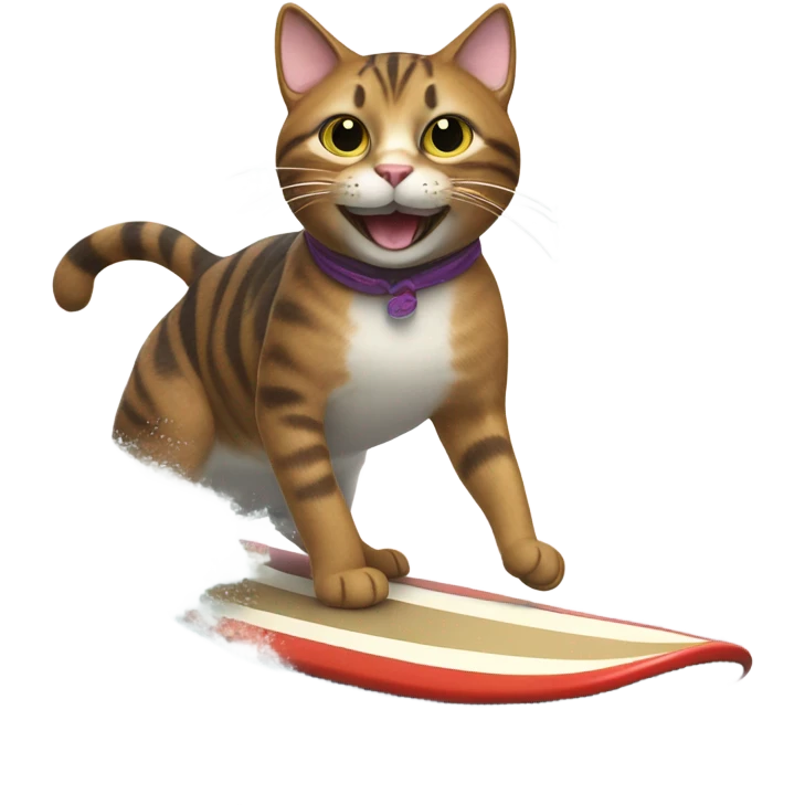 cat surfing emoji