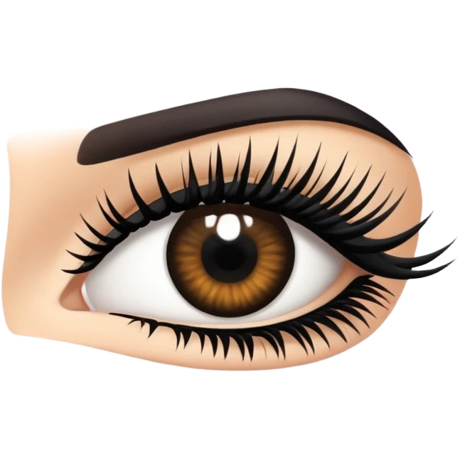 РЕресницы черные в стиле айфон emoji