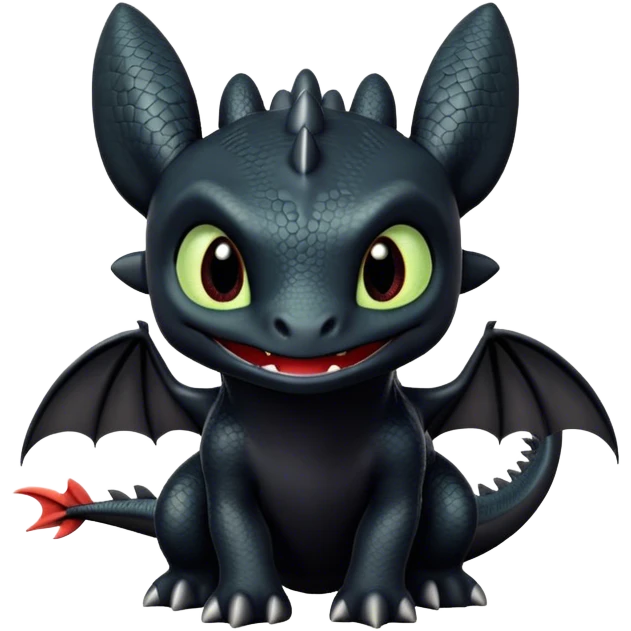Toothless the dragon emoji