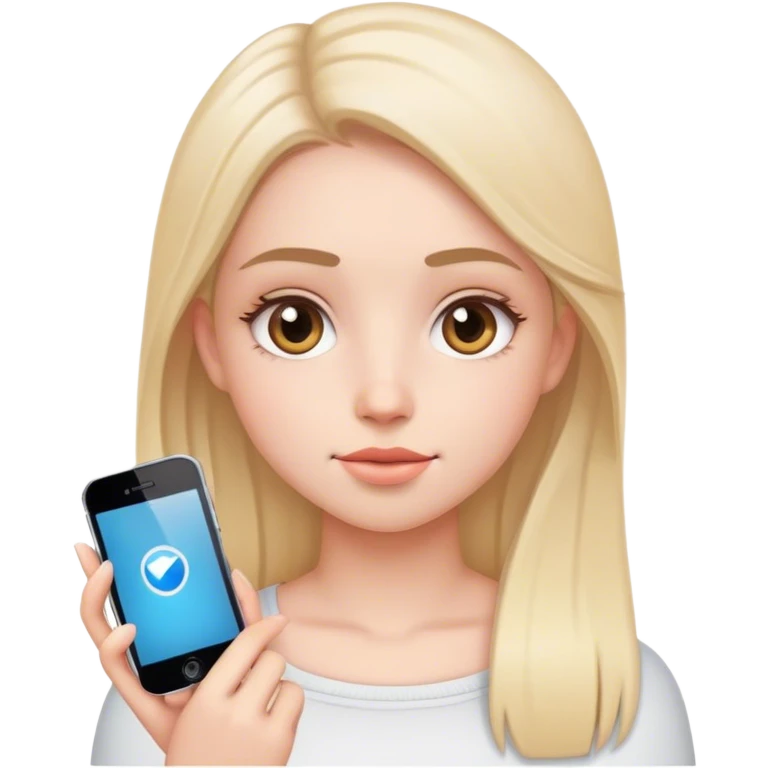 A clean Girl with an iPhone and an Stanley emoji
