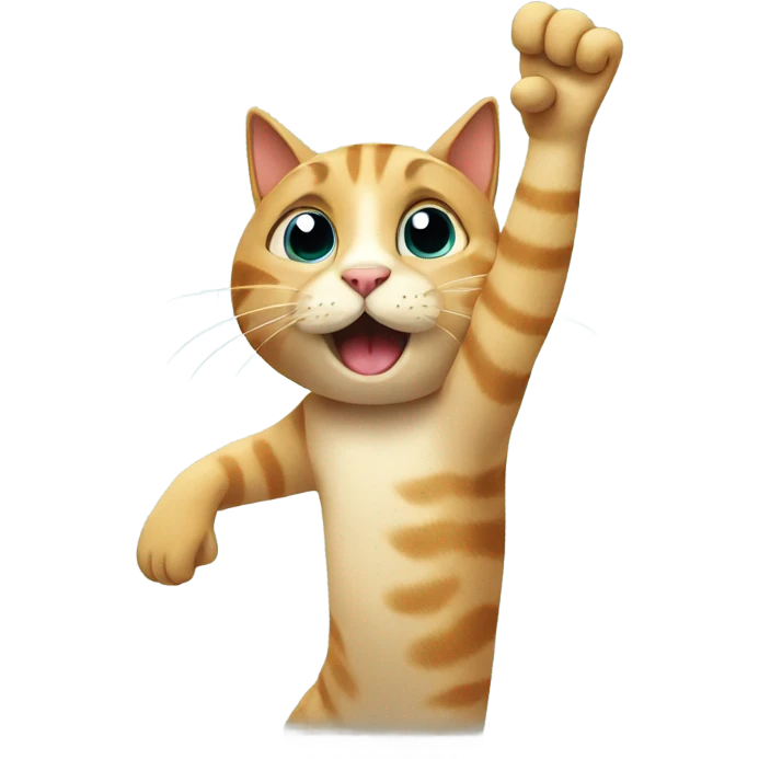 Cat high five emoji