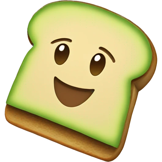 Toast with avocado emoji
