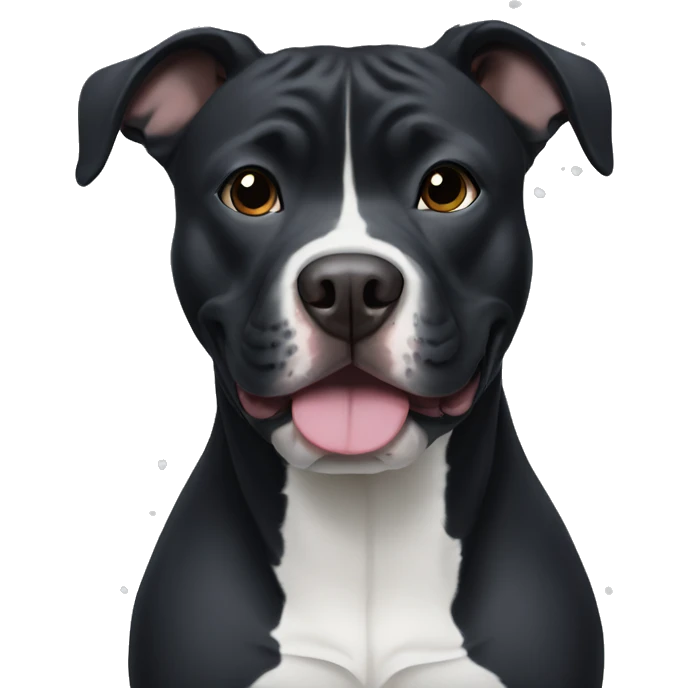 Black pitbull in snow emoji
