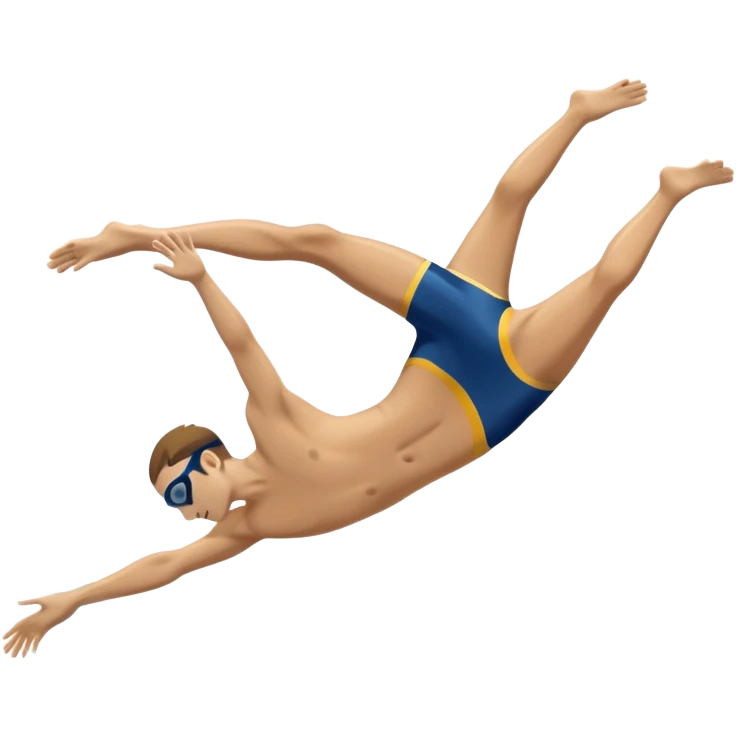 An icon featuring an athlete performing a graceful somersault mid-air, heading toward the water in a diving pool. The design includes water splashes and the diving platform, symbolizing the skill and precision of high diving. Transparent background highlights the elegance of the sport. emoji