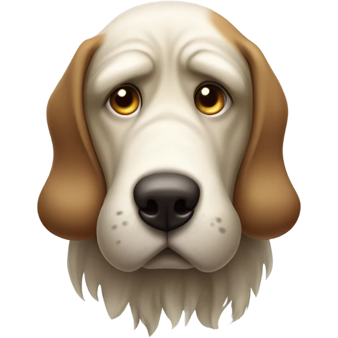 ugly fat sad dog emoji